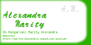 alexandra marity business card